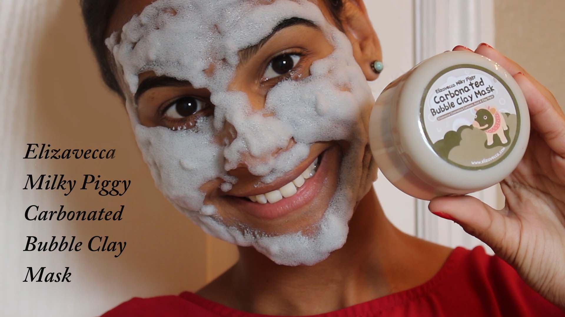 Корейская пузырчатая маска для лица очищающая Elizavecca milky piggy Сarbonate Bubble Clay Mask 100 мл
