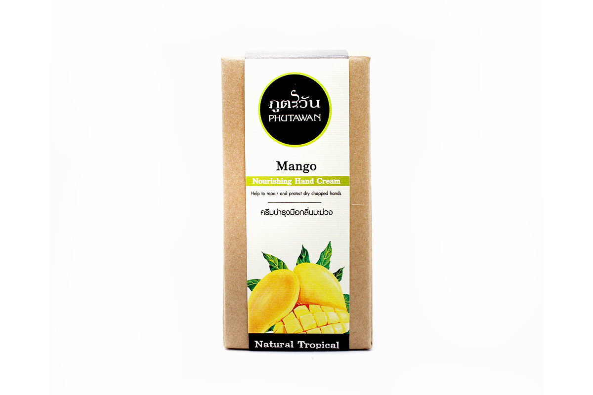 Натуральный крем для рук манго Phutawan Hand Cream Mango 40 гр. Таиланд