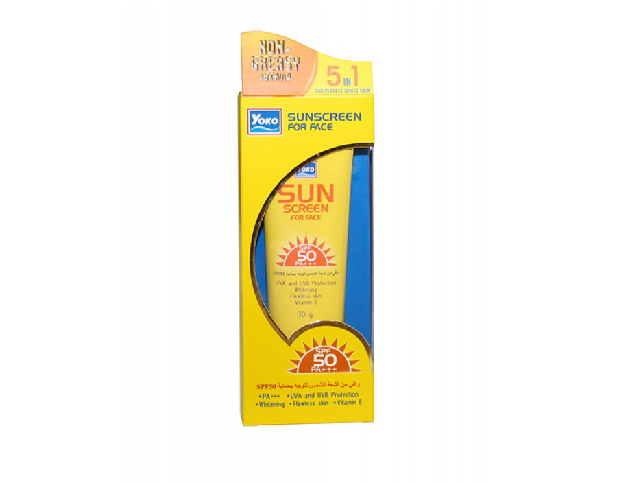 solncezaschitniy-krem-dlya-lica-yoko. Тайский солнцезащитный легкий крем для лица Yoko Sunscreen face cream SPF 50 PA+++ 30 мл